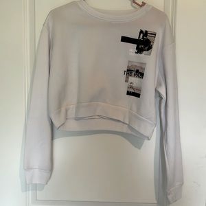 White cropped sweatshirt